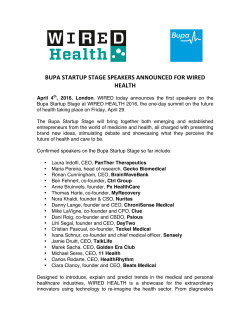 bupa startup stage speakers announced for wired health