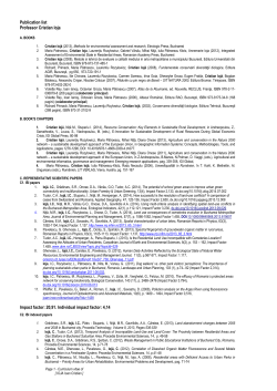 Publication list Professor Cristian Ioja Impact factor: 20,91. Individual