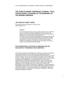 the town planning conference (london, 1910) - FAU