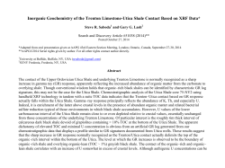 Inorganic Geochemistry of the Trenton Limestone