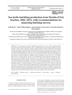 Sea turtle hatchling production from Florida