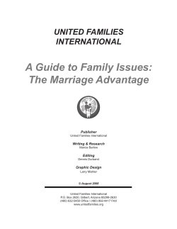 The Marriage Advantage - United Families International