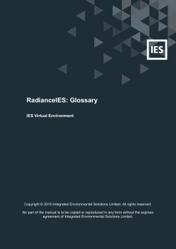 RadianceIES: Glossary - Integrated Environmental Solutions
