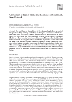 Conversion of Family Farms and Resilience in Southland, New