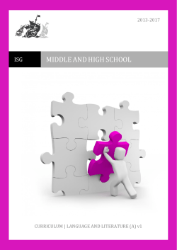 middle and high school - The International School in Genoa