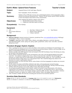 Earth`s Water: Upland Karst Features