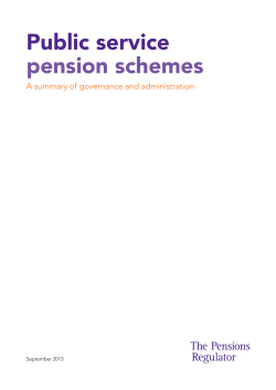 Public service pension schemes: a summary of governance and