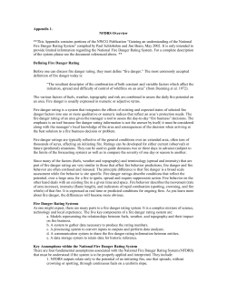 Appendix 1. NFDRS Overview **This Appendix contains portions of