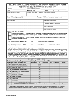 Personal Property Assessment Form