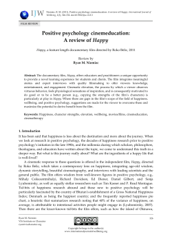 Positive Psychology cinemeducation: A Review of Happy