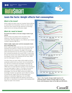Auto$mart Learn the facts: Weight affects fuel consumption