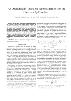 An Analytically Tractable Approximation for the
