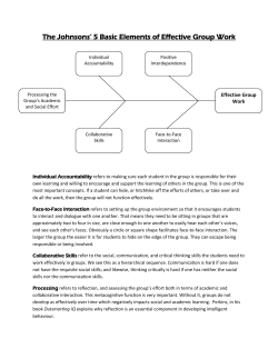The Johnsonss 5 Basic Elements of Effective Group Work