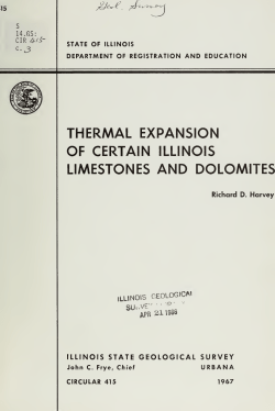 Thermal expansion of certain Illinois limestones