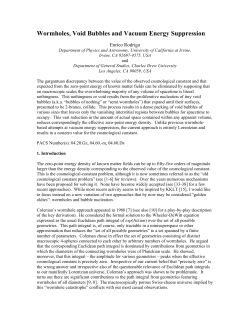 Wormholes, Void Bubbles and Vacuum Energy