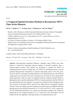 A Temporal-Spatial Iteration Method to Reconstruct NDVI Time