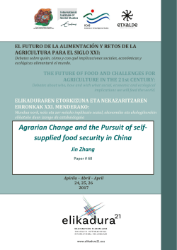 El futuro de la alimentaci&oacute;n y la Agricultura en el