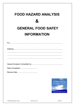 Guide to food safety management and hazard analysis