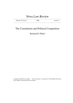 The Constitution and Political Competition