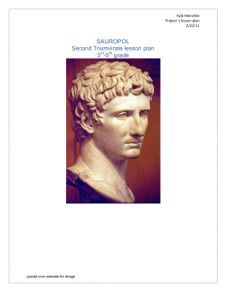 SAUROPOL Second Triumvirate lesson plan 3