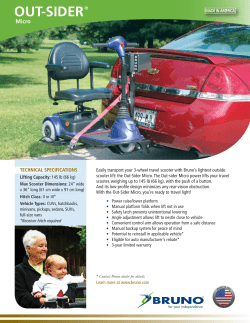 Out-Sider Micro Brochure - Bruno Independent Living Aids
