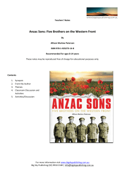 Anzac Sons: Five Brothers on the Western Front