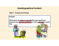 Autobiographical Incident