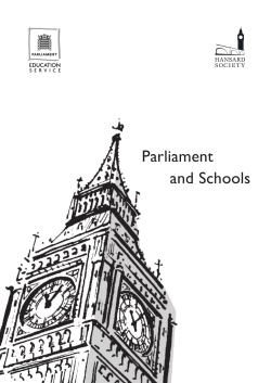 Schools pack - preparing for a visit from an MP or Peer