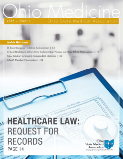 HEALTHCARE LAW: REQUEST FOR RECORDS