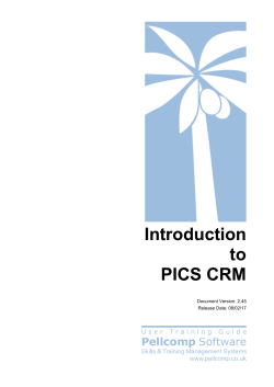PICS CRM guide