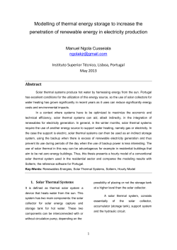 Modelling of thermal energy storage to increase