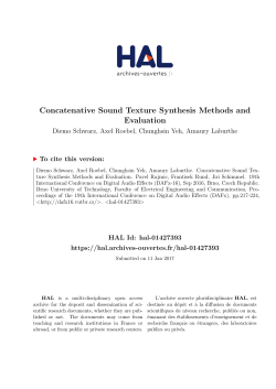 Concatenative Sound Texture Synthesis Methods and Evaluation