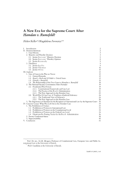 A New Era for the Supreme Court After Hamdan v. Rumsfeld?