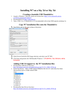 Installing W7 on a Sky X4 or Sky X6