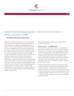 Global dividend-paying equities: Three sources of