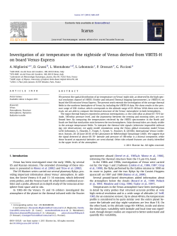 Investigation of air temperature on the nightside of Venus derived