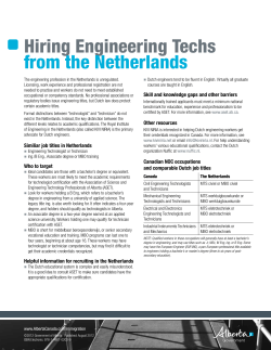 Hiring Technicians from the Netherlands