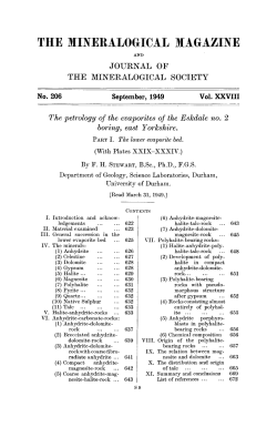 the mineralogical magazine - The Mineralogical Society
