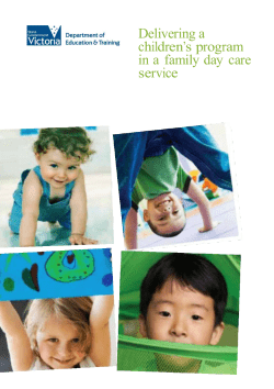 Delivering a children`s program in a family day care service (pdf