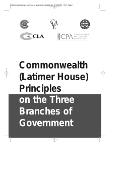 Latimer House Principles - Commonwealth Parliamentary Association