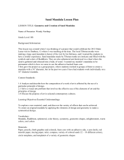 Sand Mandala Lesson Plan - caea
