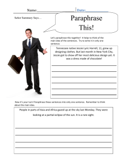 Paraphrase This!