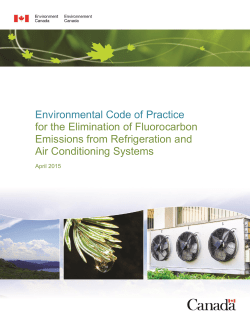 Environmental Code of Practice for the Elimination of Fluorocarbon