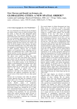 globalizing cities: a new spatial order?
