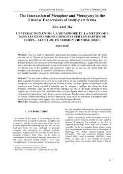 The Interaction of Metaphor and Metonymy in the