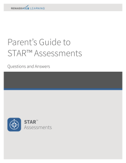 Parent`s Guide to STAR&trade; Assessments