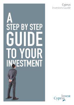 Cyprus Investors Guide - Cyprus Investment Promotion Agency