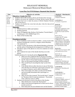 Post WWII Refugees - Holocaust Memorial Miami Beach