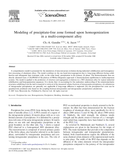 Modeling of precipitate-free zone formed upon