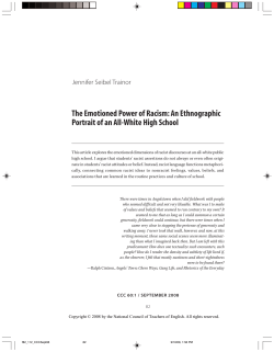 The Emotioned Power of Racism - California State University
